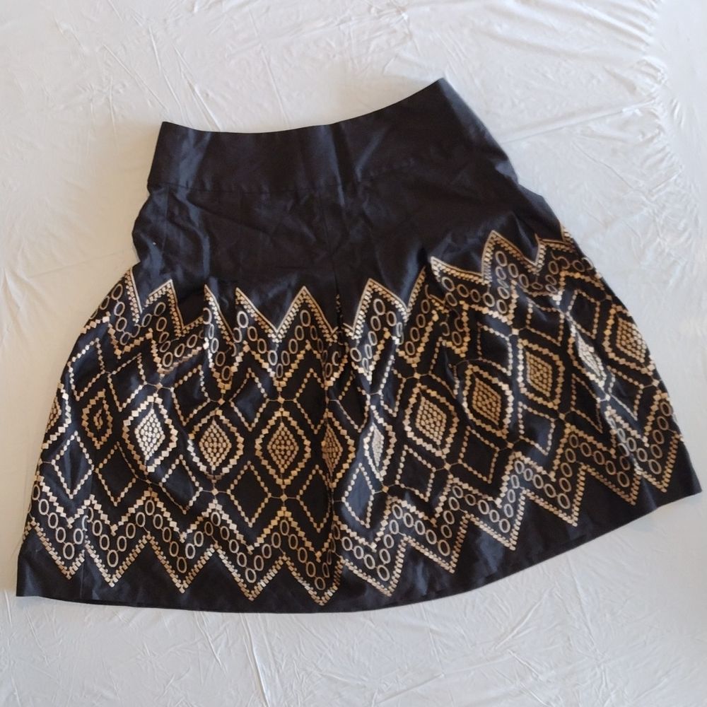 Dana Buchman 🌟 4 For $15 Black Cotton Embroidered Skirt Length 23”